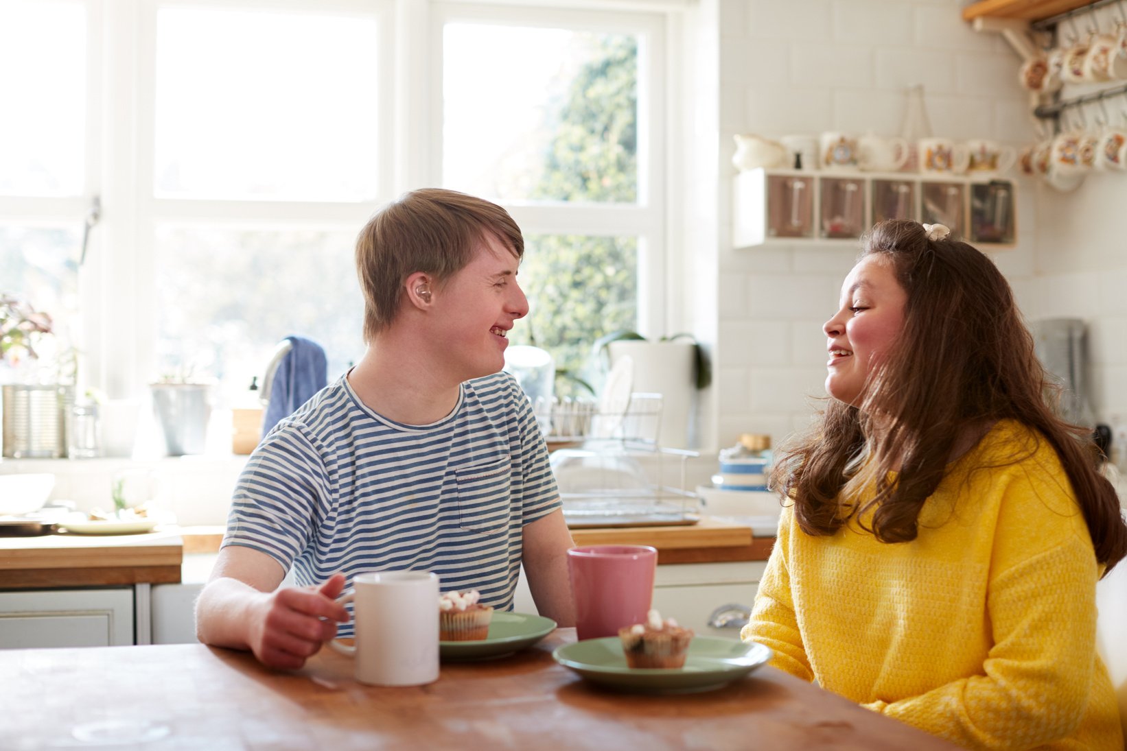 Couple Having a Snack at Home